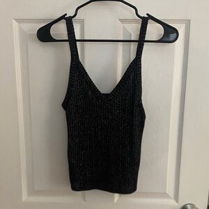Sparkly Black Sleeveless Top